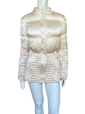 Versace Cream Quilted Puffer Jacket